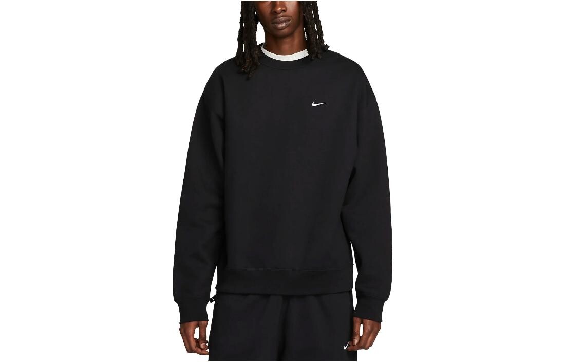 

Флисовый свитер Solo Swoosh Crew Nike, черный