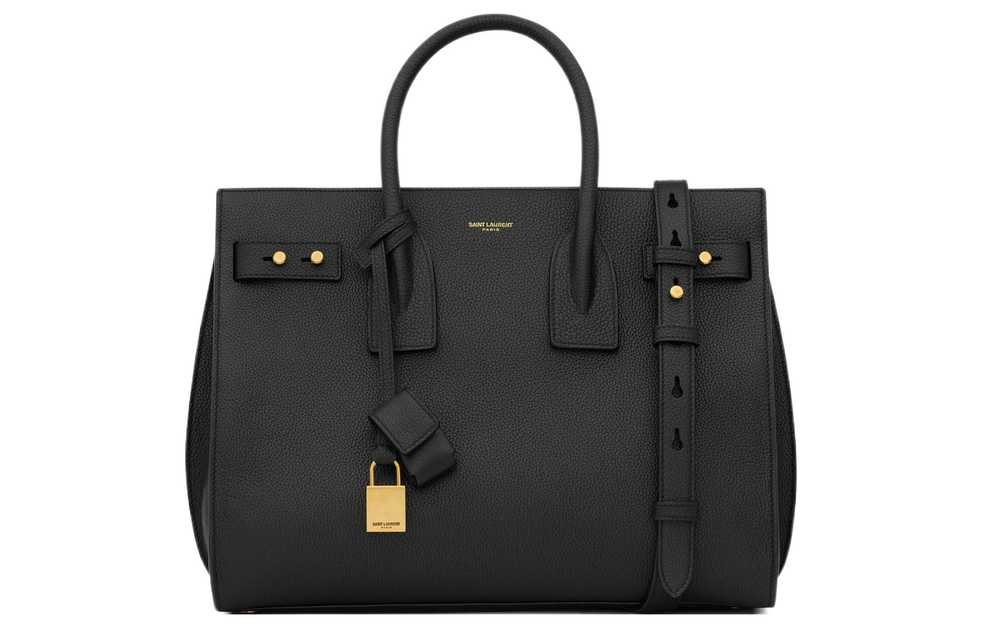 

SAINT LAURENT Сумка SAC DE JOUR из телячьей кожи малая женская черная