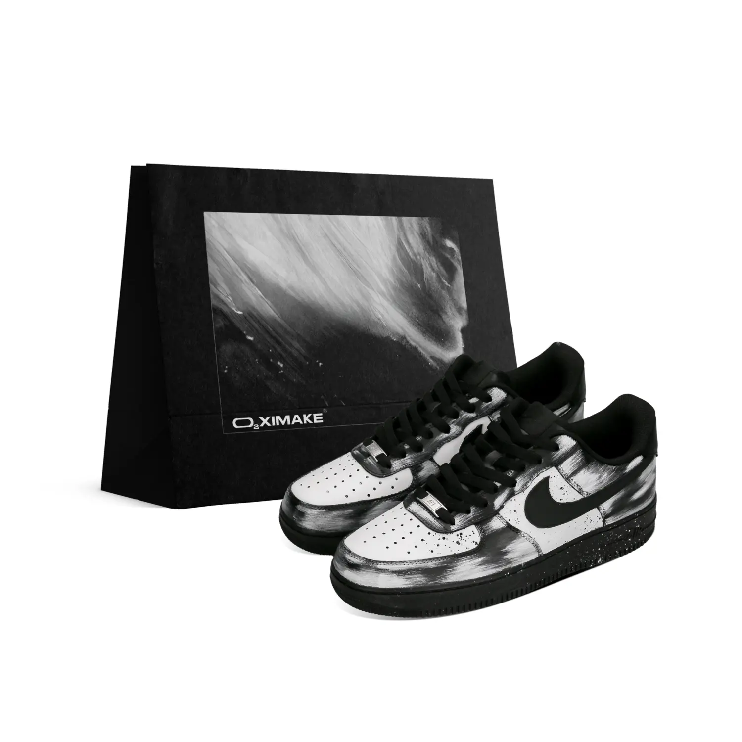 

Кроссовки Nike Air Force 1 с увеличенной амортизацией низкие скейтерские унисекс черно-белые, цвет Black