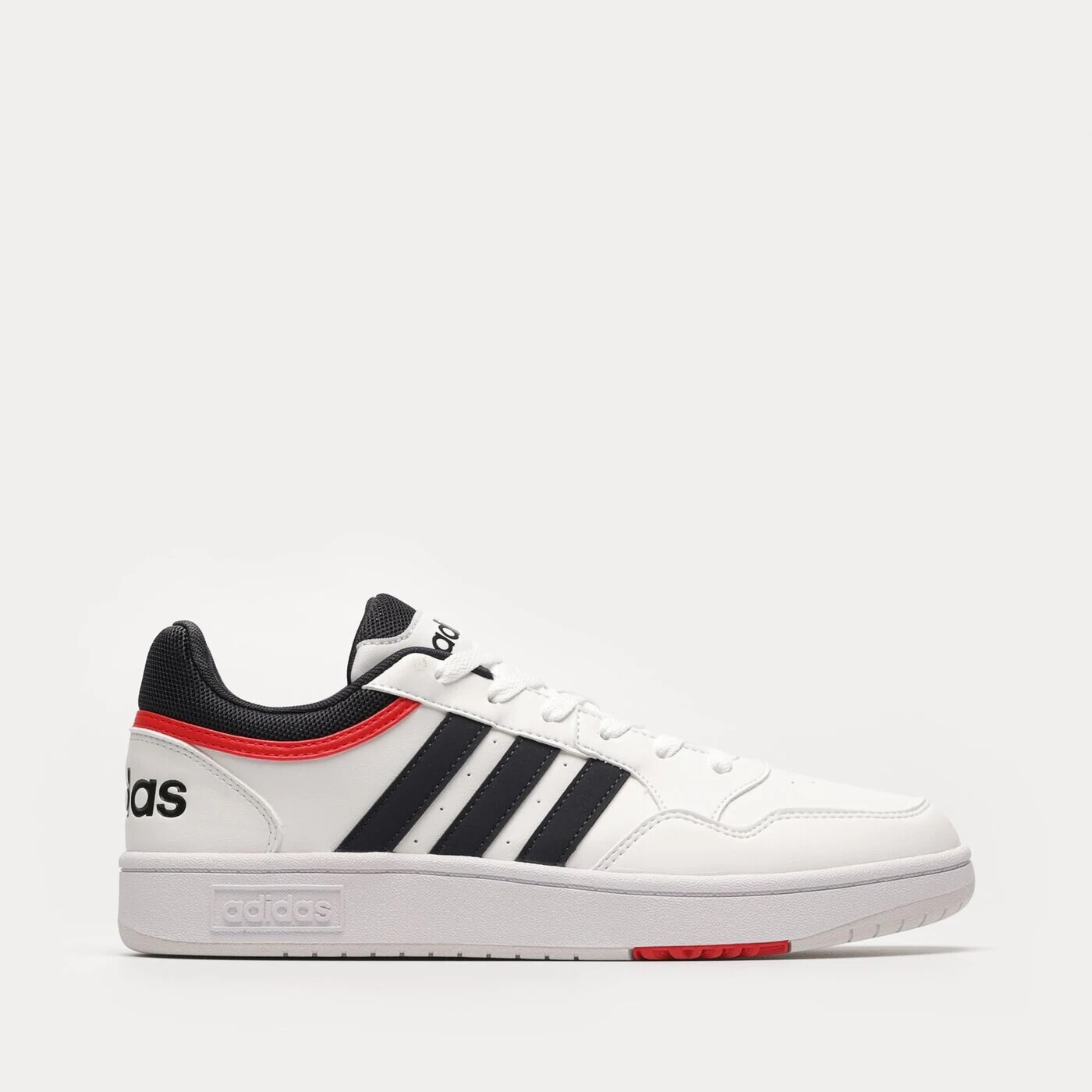 Кроссовки Adidas Hoops 3.0 на шнурках, белый / черный — фото 3