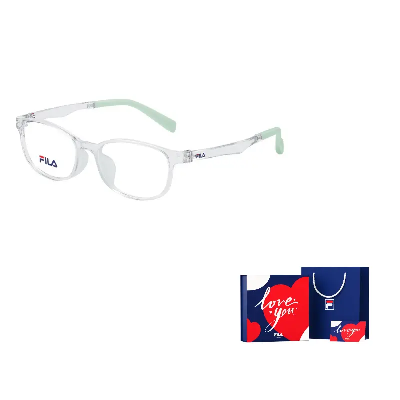 

FILA Пластиковая овальная оправа для очков детская, 0880 Clear White