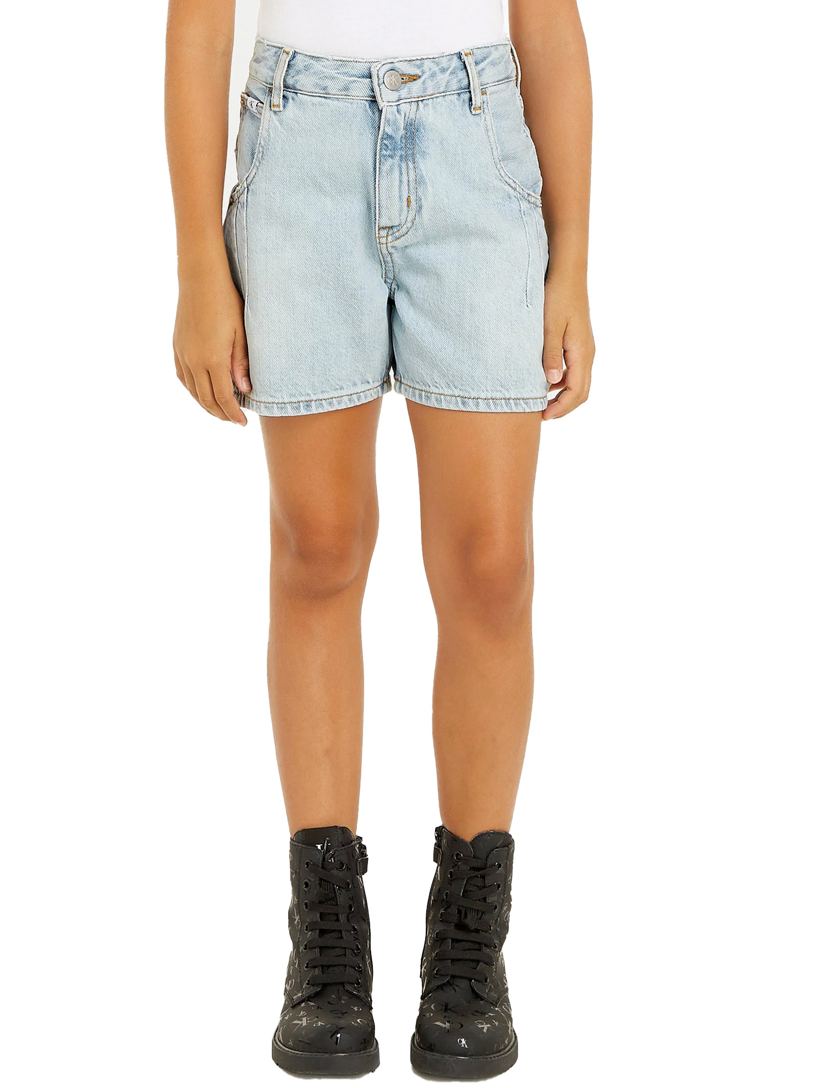 

Шорты shorts in jeans relaxed per ragazze Calvin Klein, синий