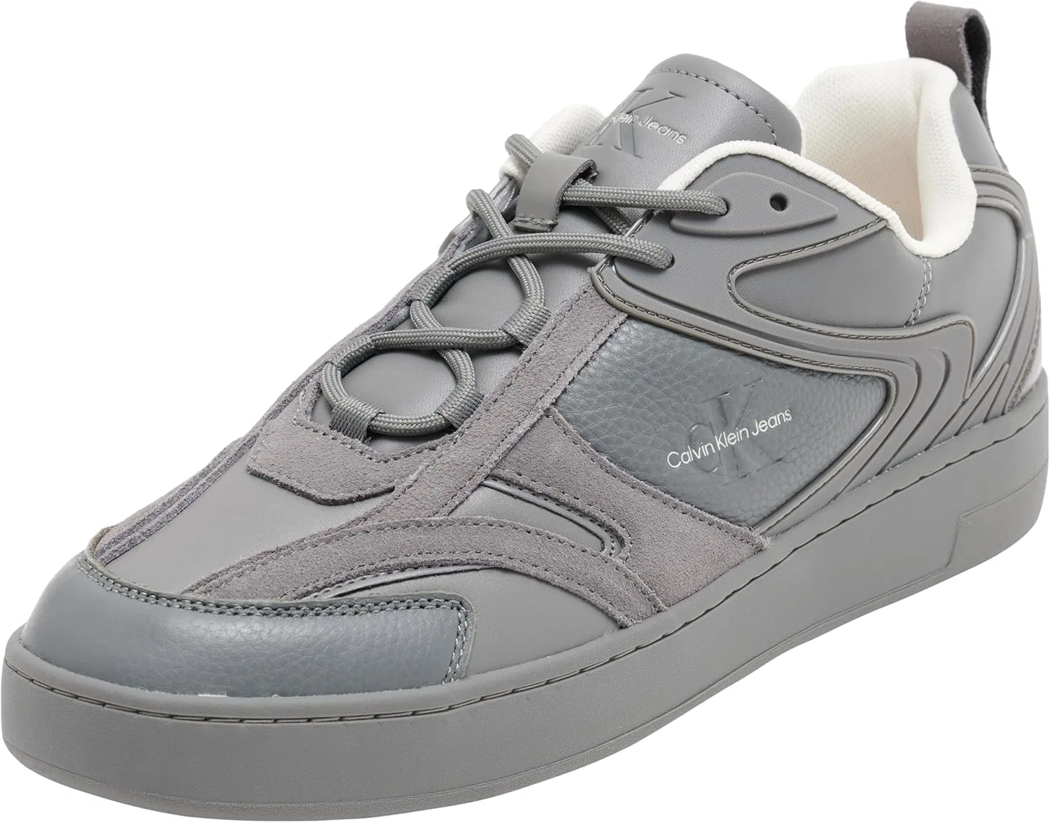 Кроссовки Calvin Klein Herren Cupsole Basket Hybrid Schuhe, Grey Charcoal Grey