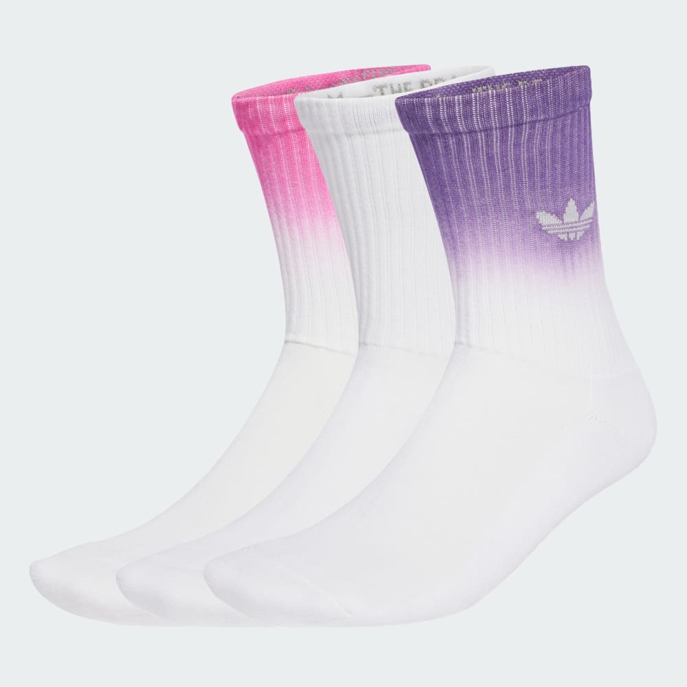 

Носки Adidas Ombre Crew Socks 3 Pairs, цвет White/Semi Lucid Fuchsia/Aurora Plum