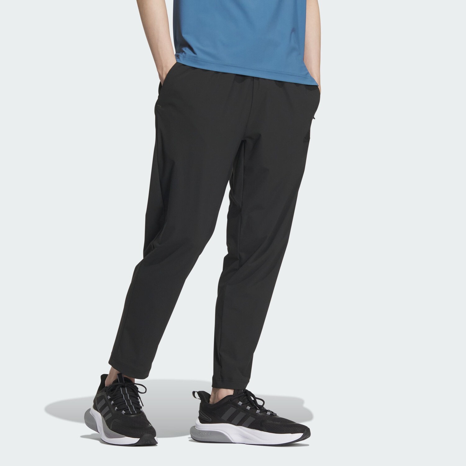 Спортивные трикотажные штаны мужские черные Adidas, черный — фото 4
