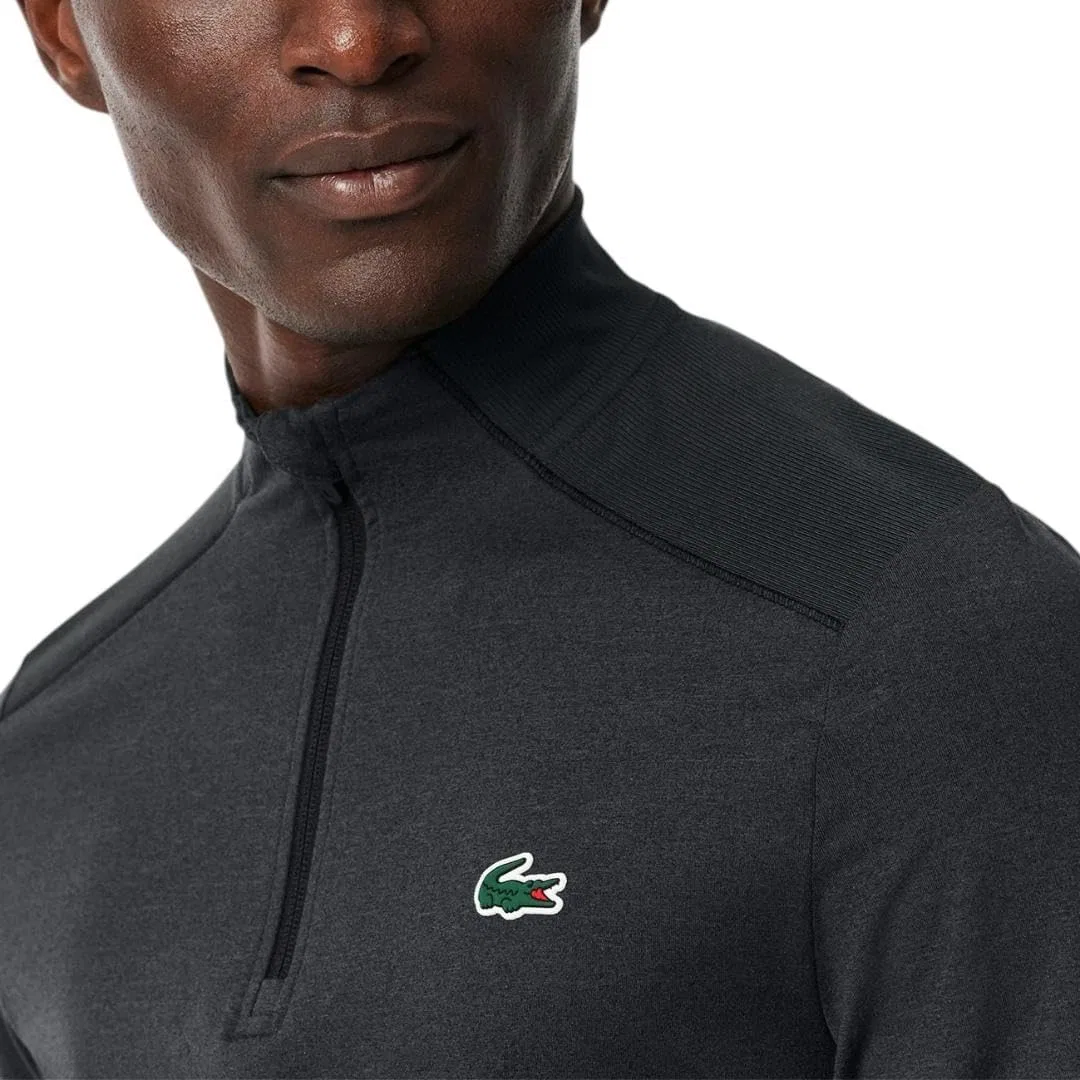 Мужская толстовка Lacoste Ultra Dry Stretch, спортивная, с высоким воротником — фото 2