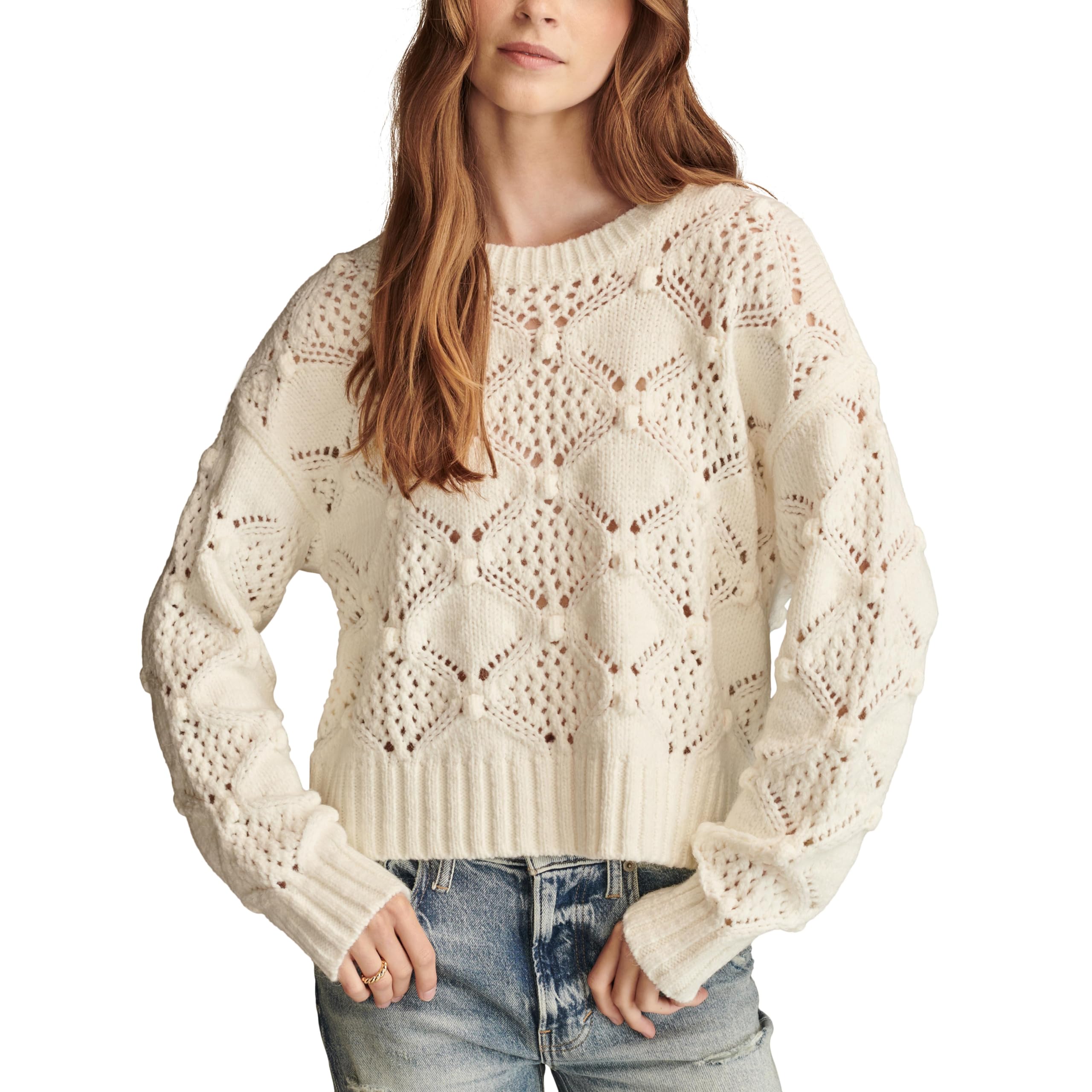 

Свитер Lucky Brand Bobble Crew, Tofu