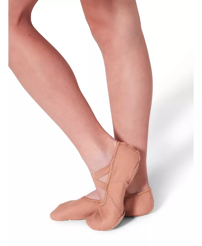 Балетки Hanami Canvas для девочек, светло-розовые Capezio, коричневый/бежевый — фото 3