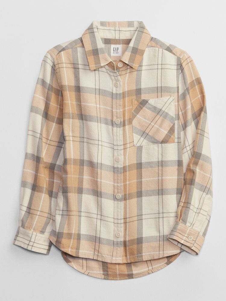 

Детская фланелевая рубашка Gap, бежевый
