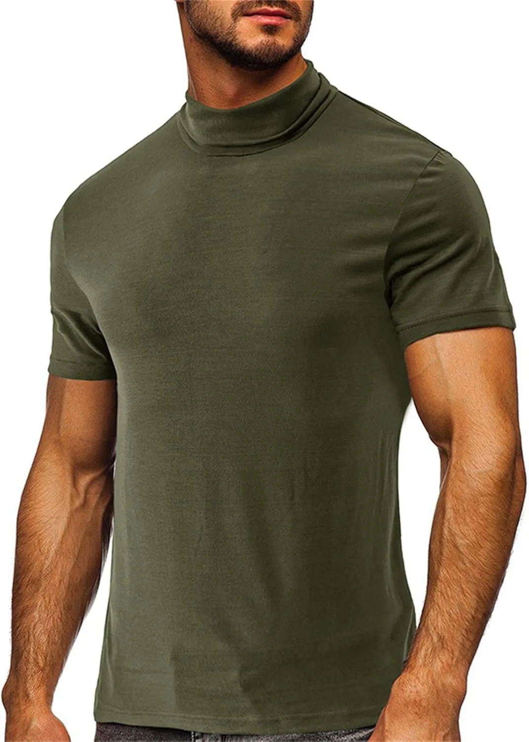 Мужская футболка с воротником-стойкой Slim Fit — фото 2