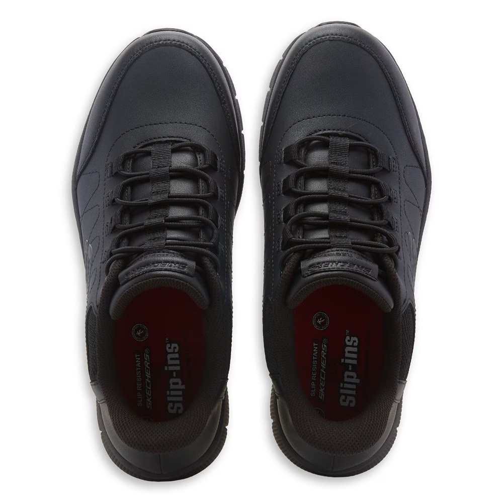 Кроссовки для работы с антискользящей подошвой Slip-Ins Nampa Skechers Work, black — фото 4