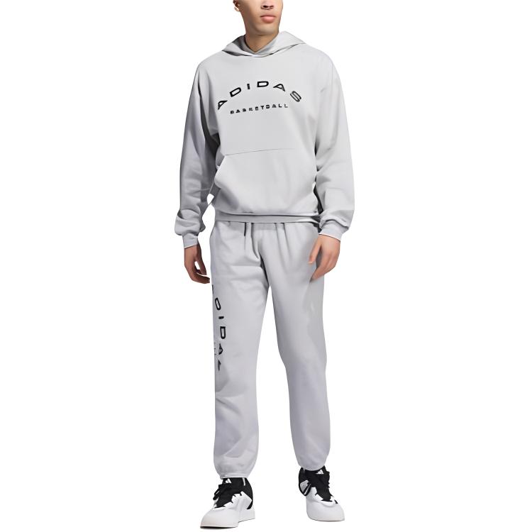 Флисовые брюки Foundation Adidas, средне-серый/черный — фото 3