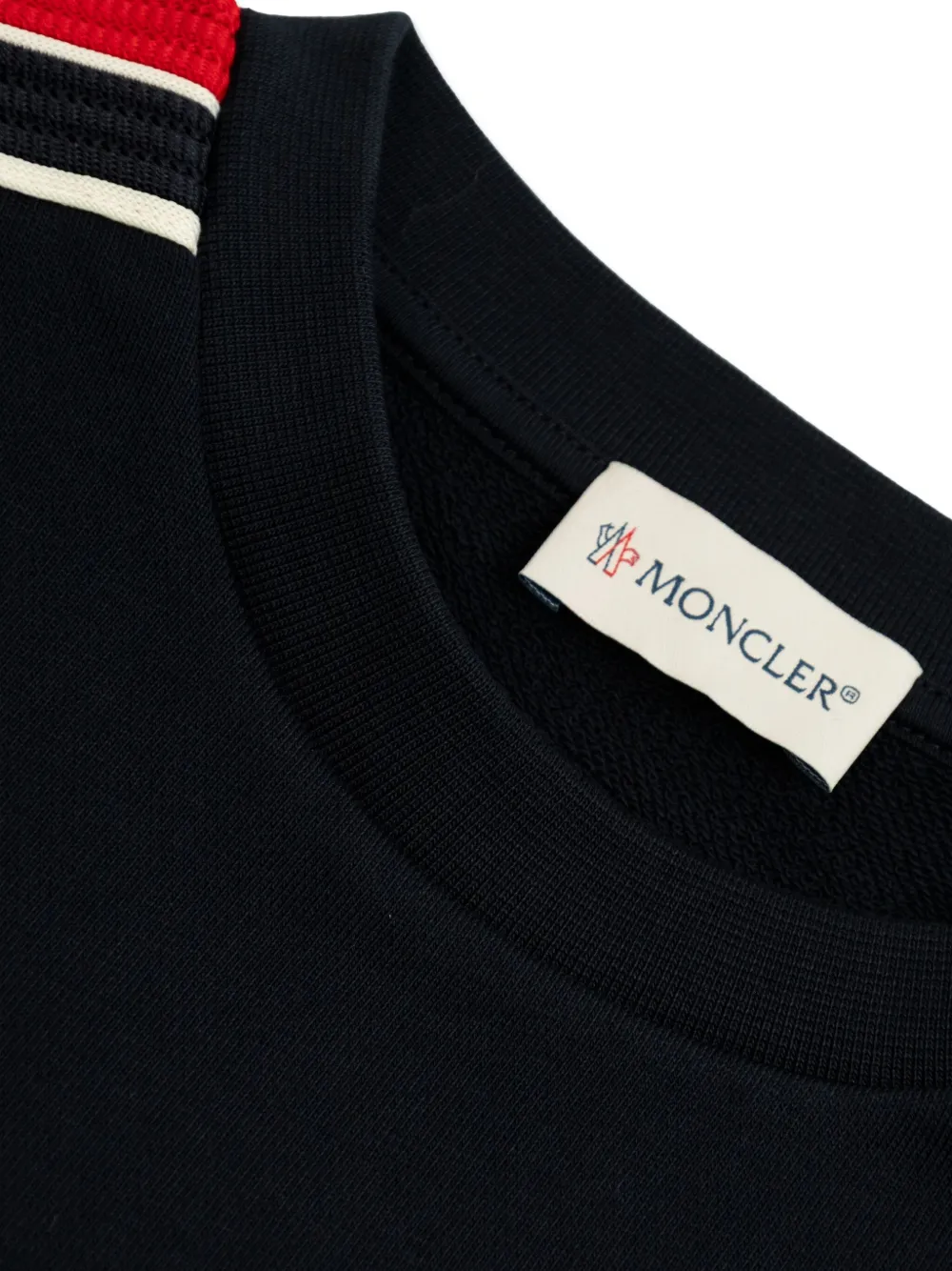 Толстовка с контрастной отделкой Moncler Enfant, синий — фото 4
