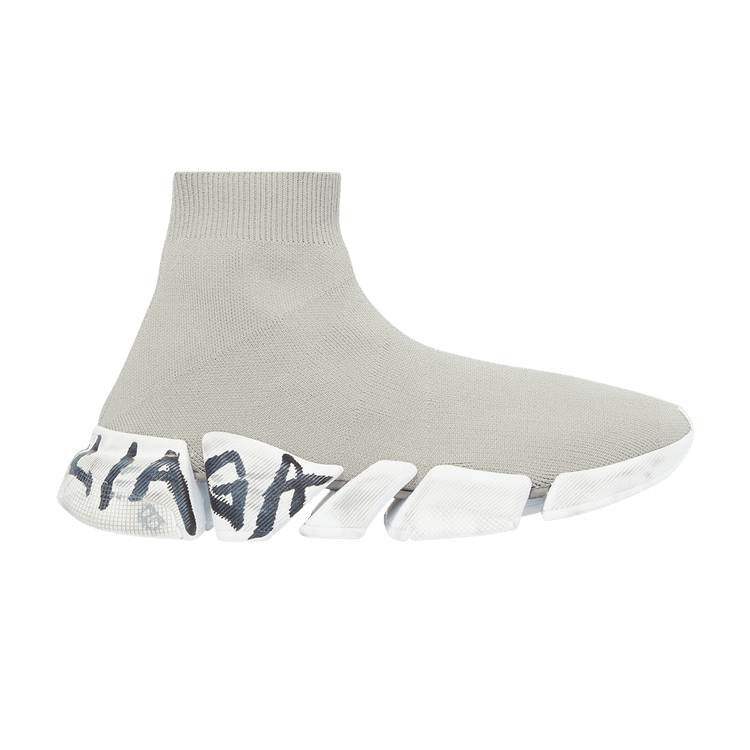 Кроссовки Balenciaga Speed 2.0 Sneaker 'Worn-Out Graffiti - Grey', серый