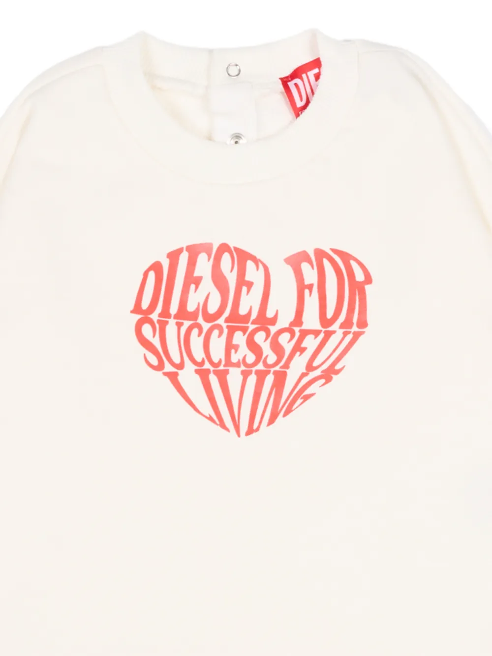 Спортивный костюм с сердечным мотивом Diesel Kids, белый — фото 3