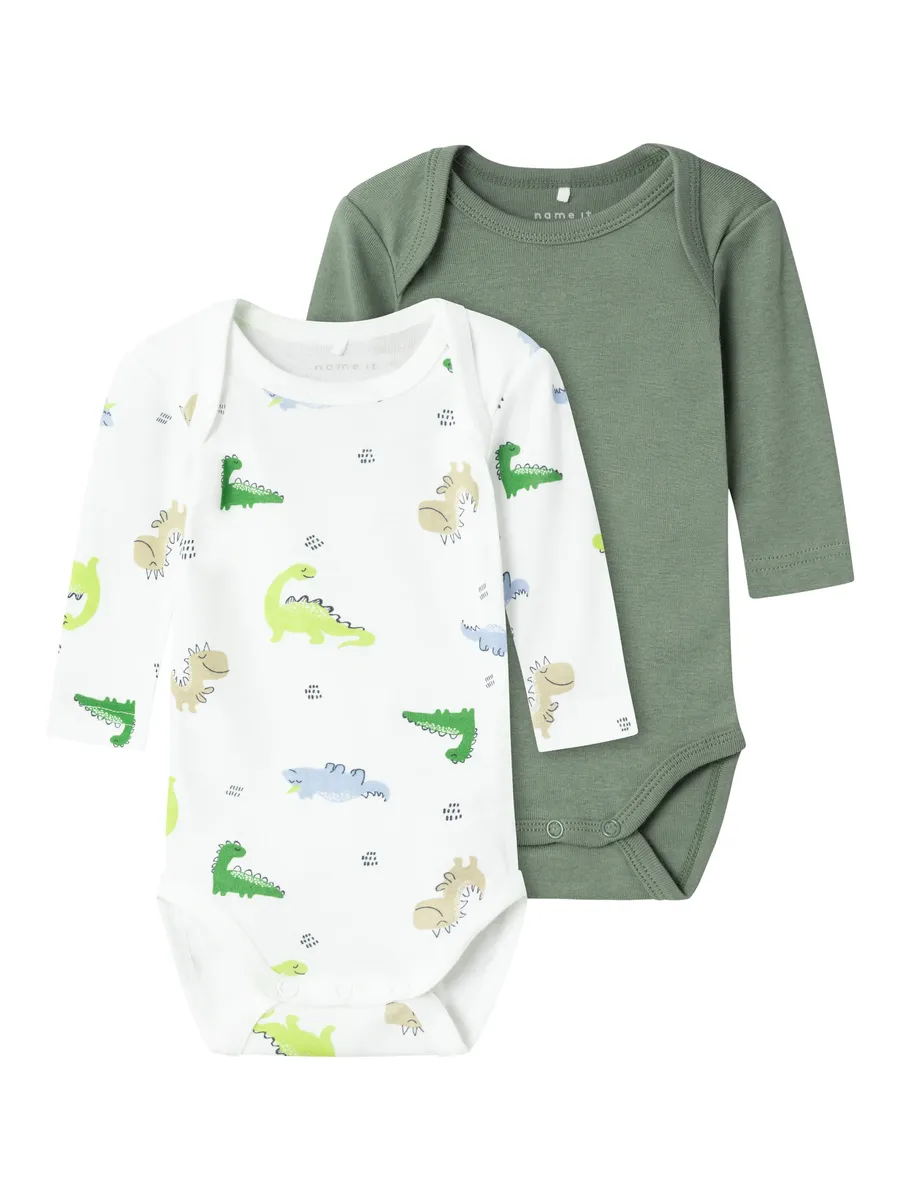 

Name It Боди "NBMBODY 2P LS WILD LIME DINO NOOS", цвет Laurel Wreath