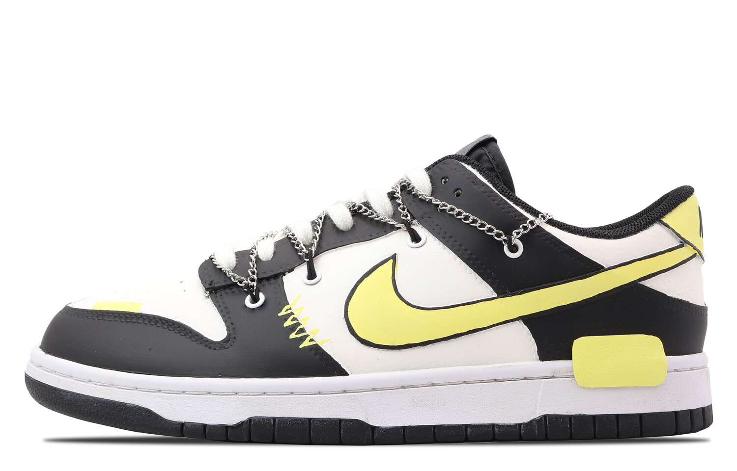 

Кроссовки Nike Dunk Skateboarding Shoes Men Low-top Yellow/black, черный