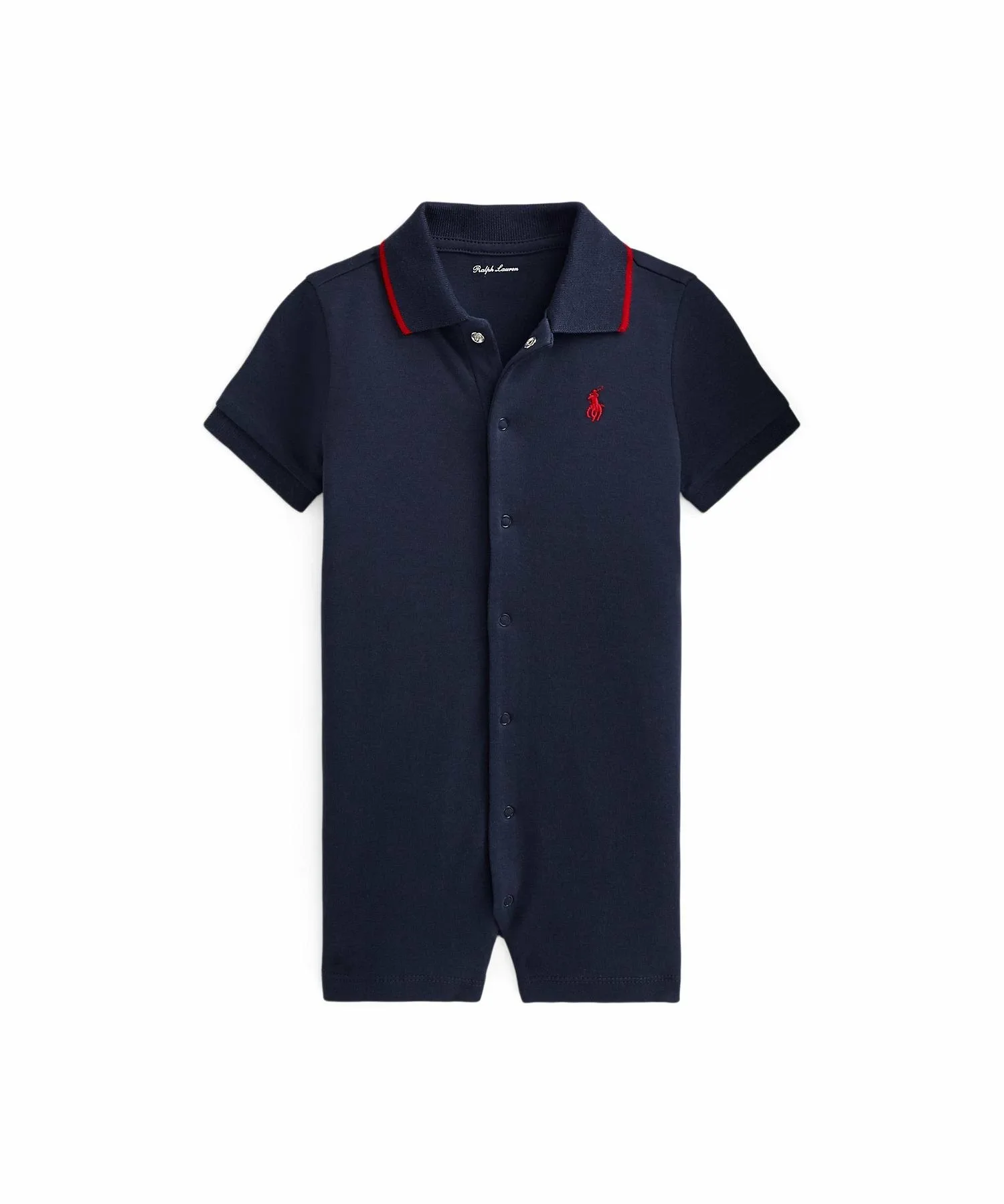 Детский мягкий хлопковый комбинезон-поло Polo Ralph Lauren, 410 Navy