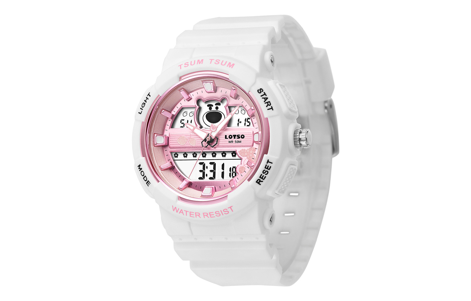 

Disney Часы Electronic Movement TPU Strap Watch Unisex Pink Watch Dial