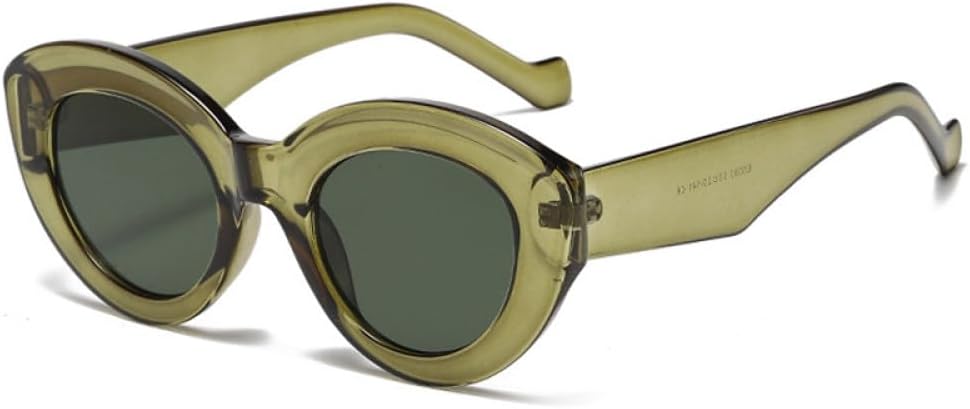 

Популярные модные солнцезащитные очки большого размера «кошачий глаз» для женщин, ретро-очки с леопардовым принтом, солнцезащитные очки UV400 для мужчин, трендовые овальные солнцезащитные очки generic, Olive Green Green