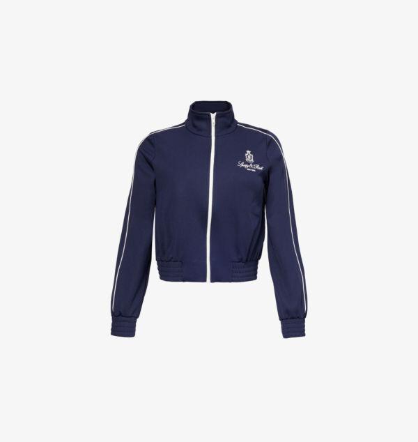 

Укороченная куртка Vendome из тканого смесового материала Sporty & Rich, синий