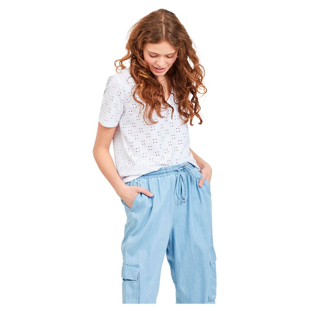 

Футболка Vila Tressy Detail V Neck, белый