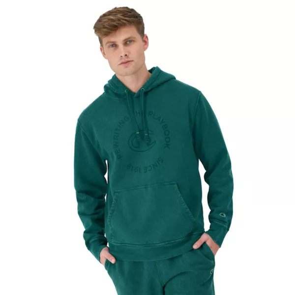 

Мужская худи с графическим принтом минеральной окраски Champion, цвет midnight garden