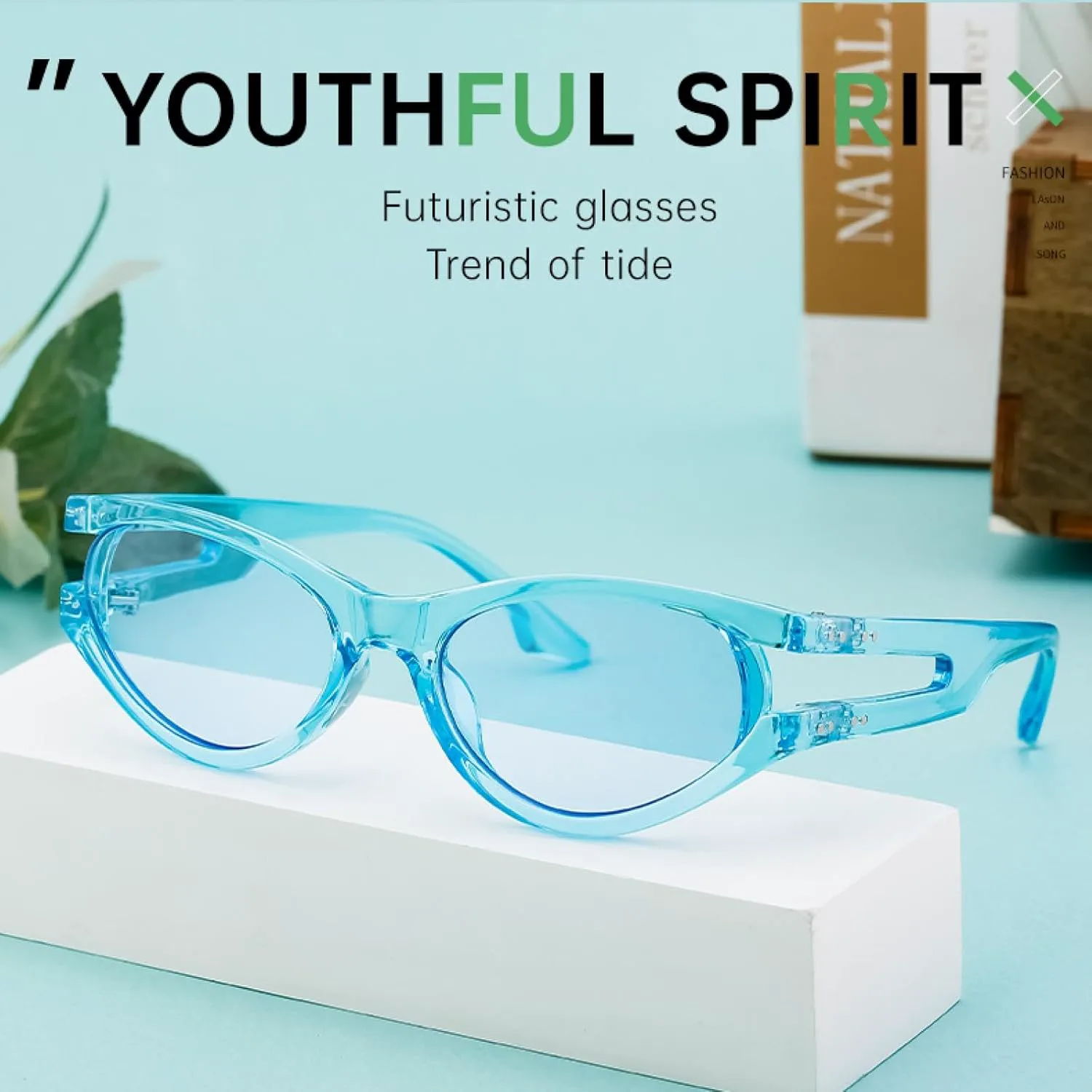 

Панк-очки овальной формы «кошачий глаз» для женщин и мужчин, роскошные, с полой оправой, модные, с защитой от УФ-излучения UV400 TVTBBVV, C2transparentgray