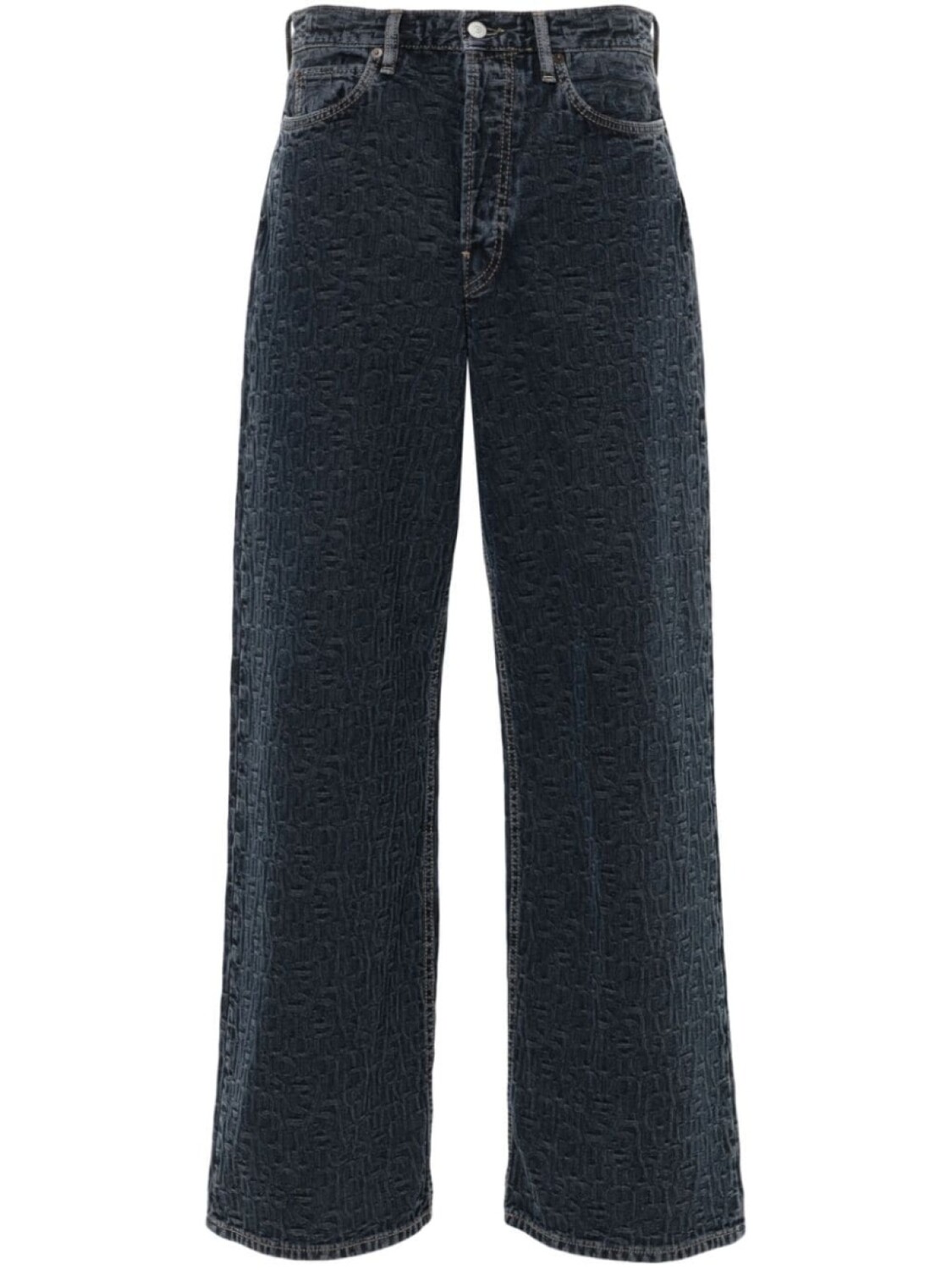 

Acne Studios джинсы прямого кроя с монограммным жаккардом, синий