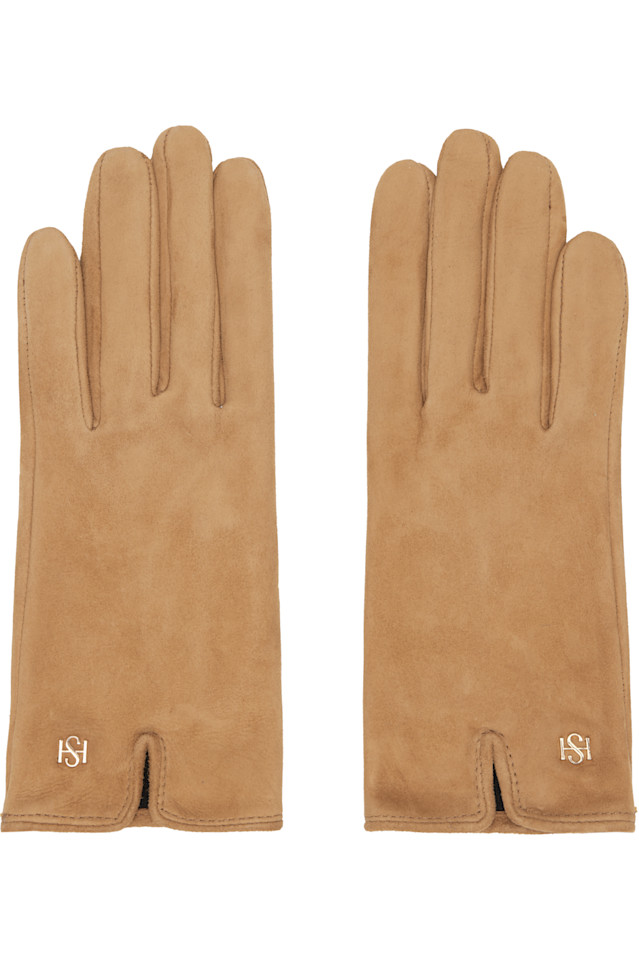 

Handsome Stockholm Бежевые базовые замшевые перчатки