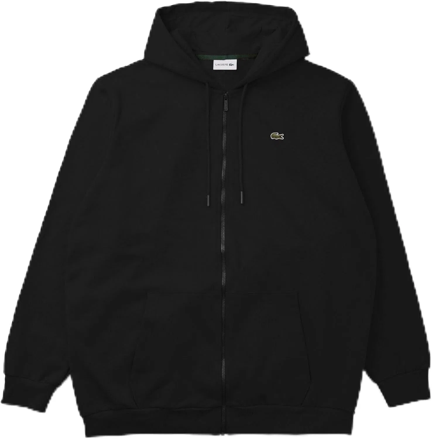 Худи мужское Lacoste на молнии, Tall Fit, черный