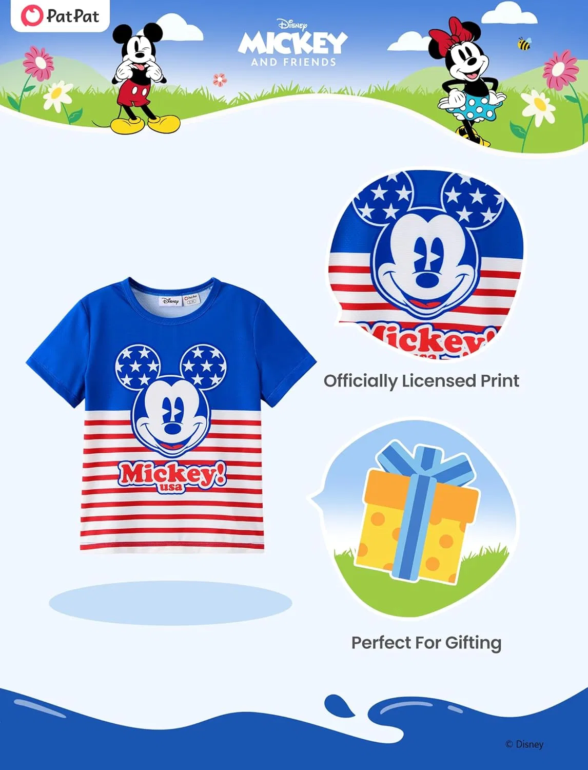 Футболка с принтом Mickey Mouse, Disney, для мальчиков 2-9 лет, Mickey Mouse-soccer — фото 4