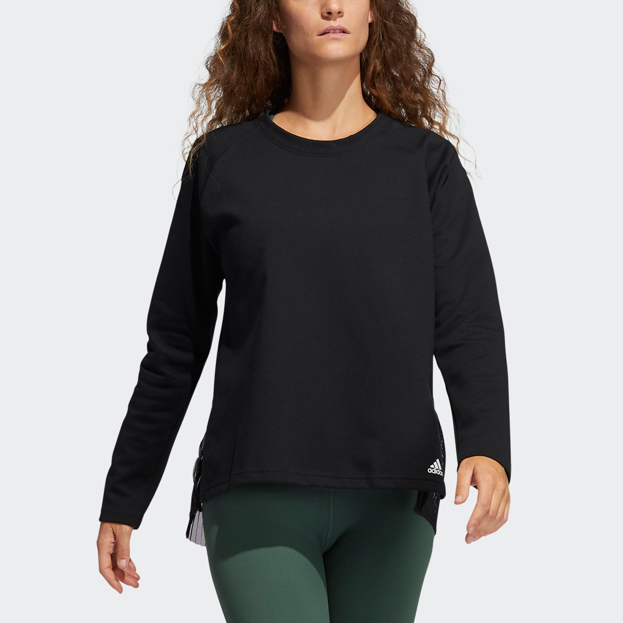 Худи (WMNS) adidas Dance Layering Splicing Yoga Exercise Round Neck Black Hoodie — фото 2