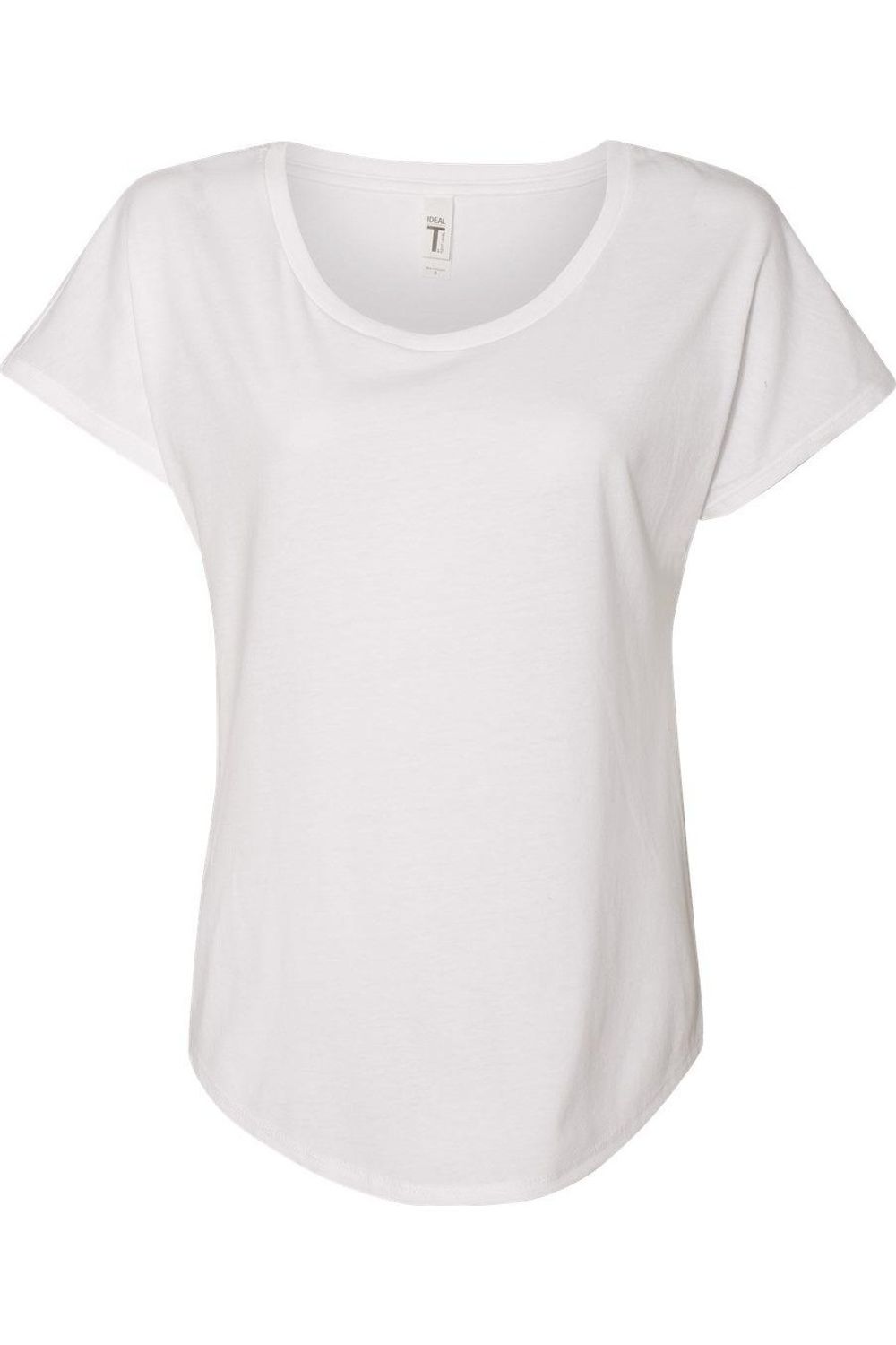 

Идеальная футболка долмен для женщин Next Level, белый