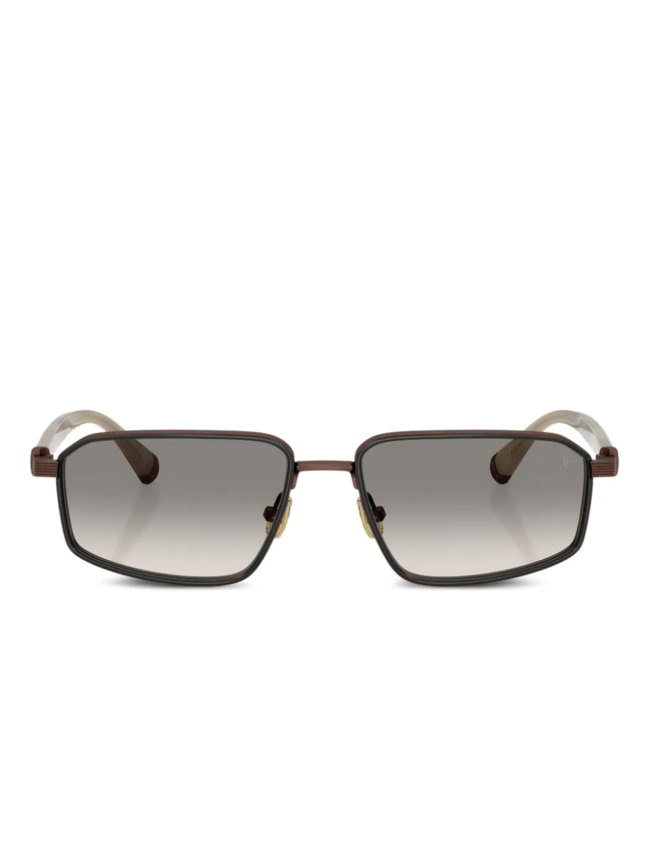 

Brunello Cucinelli rectangle-frame солнцезащитные очки, коричневый