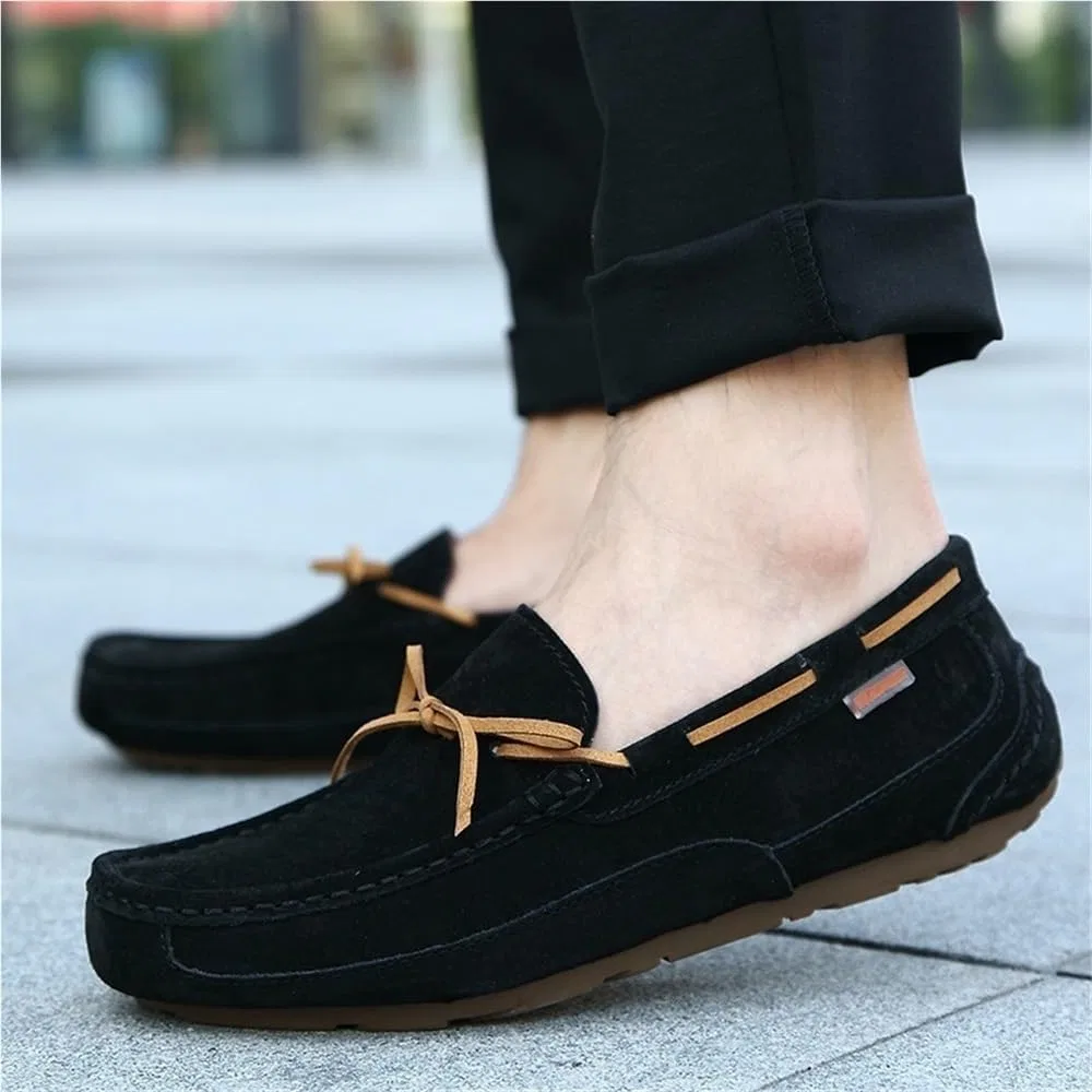 Лоферы замшевые Mens Loafers, черный DHFIRUFSHLO — фото 2