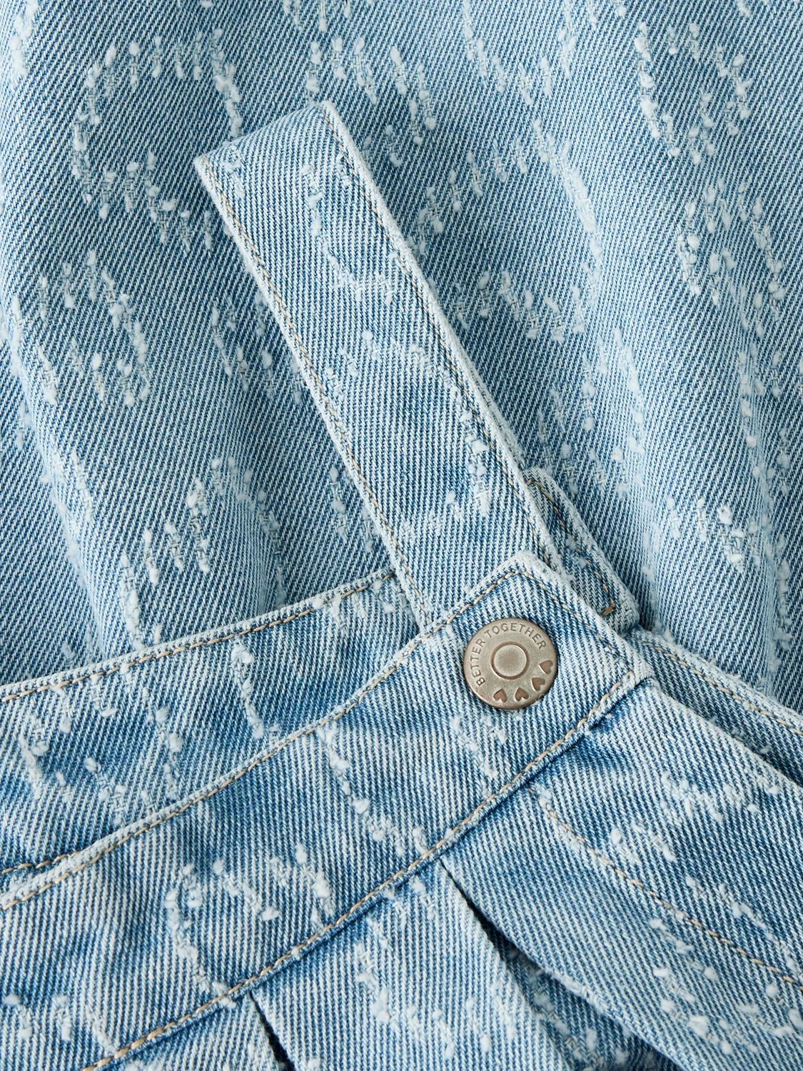 Платье джинсовое, на пуговицах, Name it, light blue denim — фото 4