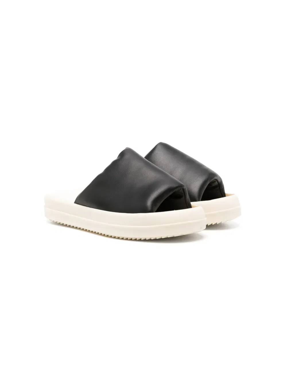 Кожаные сандалии с мягкой подкладкой Rick Owens Kids, черный