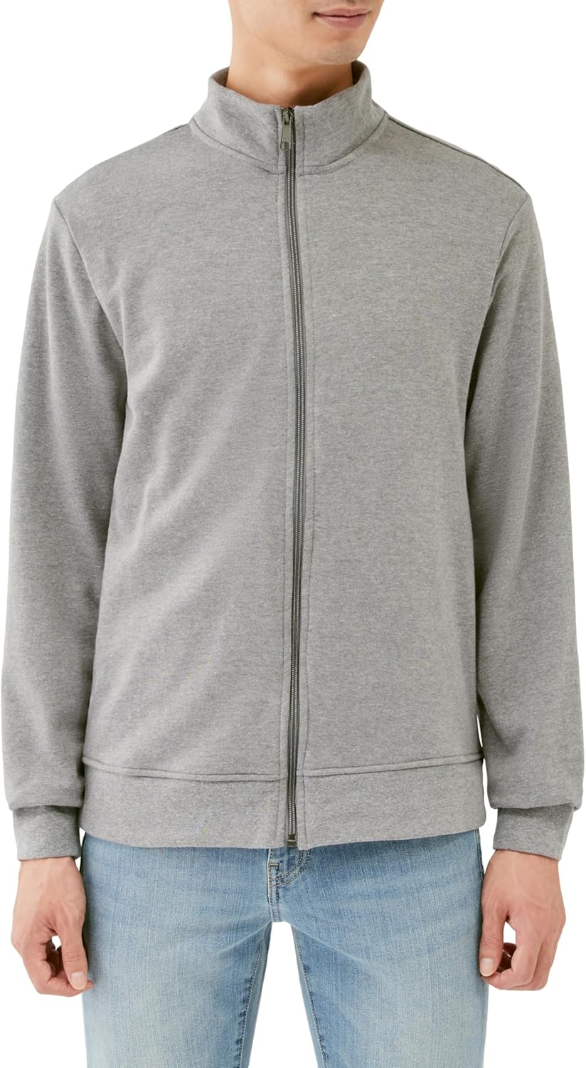 

Мужская легкая толстовка Amazon Essentials из французского трикотажа на молнии с высоким воротником, угольно-вереск, Черный, Мужская легкая толстовка Amazon Essentials из французского трикотажа на молнии с высоким воротником, угольно-вереск