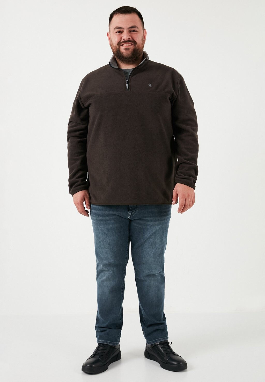 

Флисовый джемпер PLUS SIZE Buratti, коричневый
