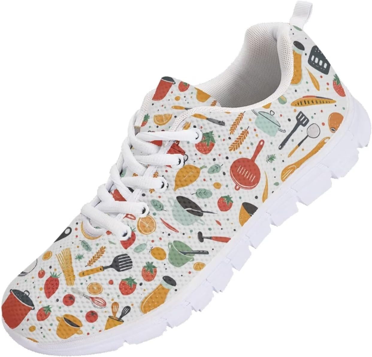 

Мужские кроссовки Funnydude Funny Print для бега, осенние, легкие, дышащие, спортивные, Fruit and Kitchenware