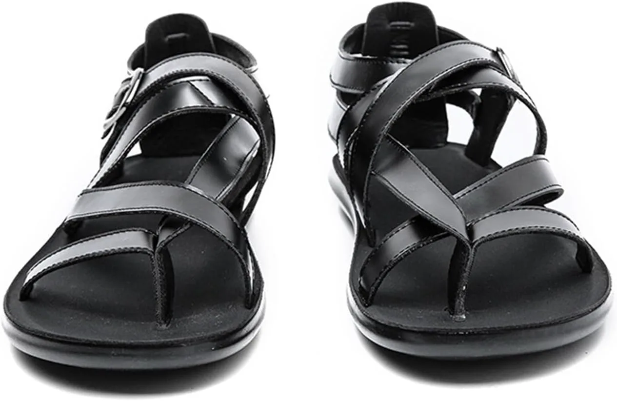 Mens Slippers with Orthopedic Bunion Corrector,Roman Ring Toe Non-Slip Hallux Valgus Flip Flops,Comfy Arch Support Сандалии WCXTY, черный — фото 3