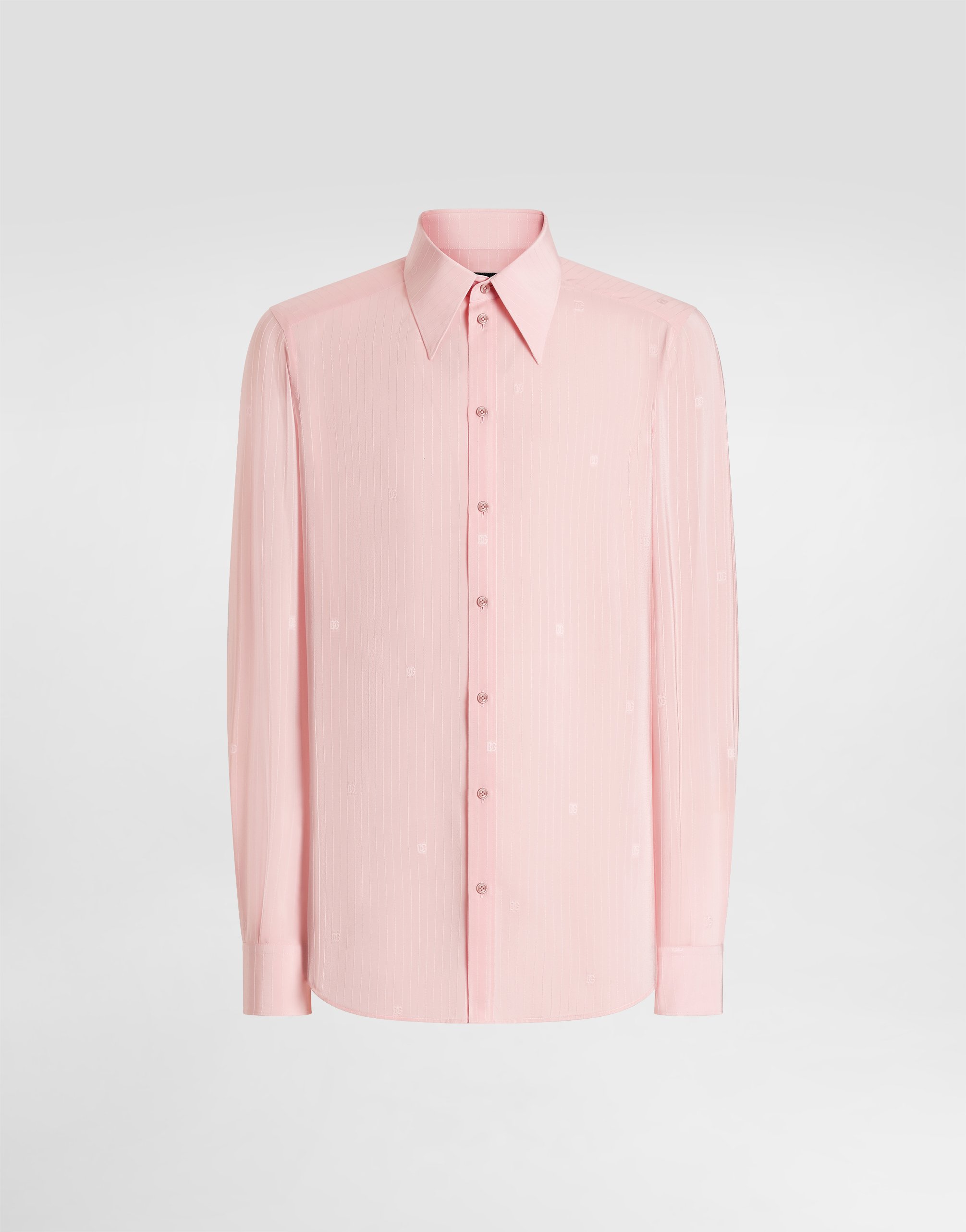 

Золотая рубашка из шелкового жаккарда DOLCE & GABBANA, розовый