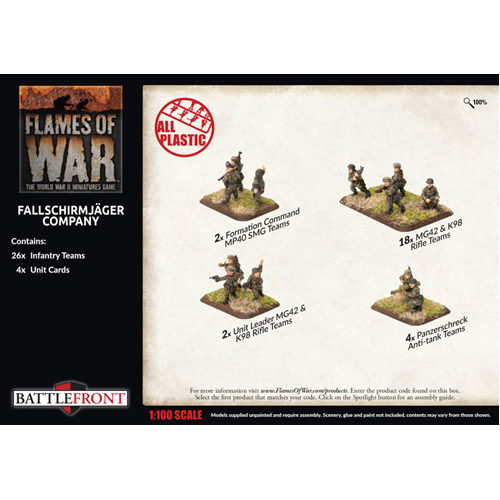 

Фигурки Flames Of War: Fallschirmjager Company (Plastic)