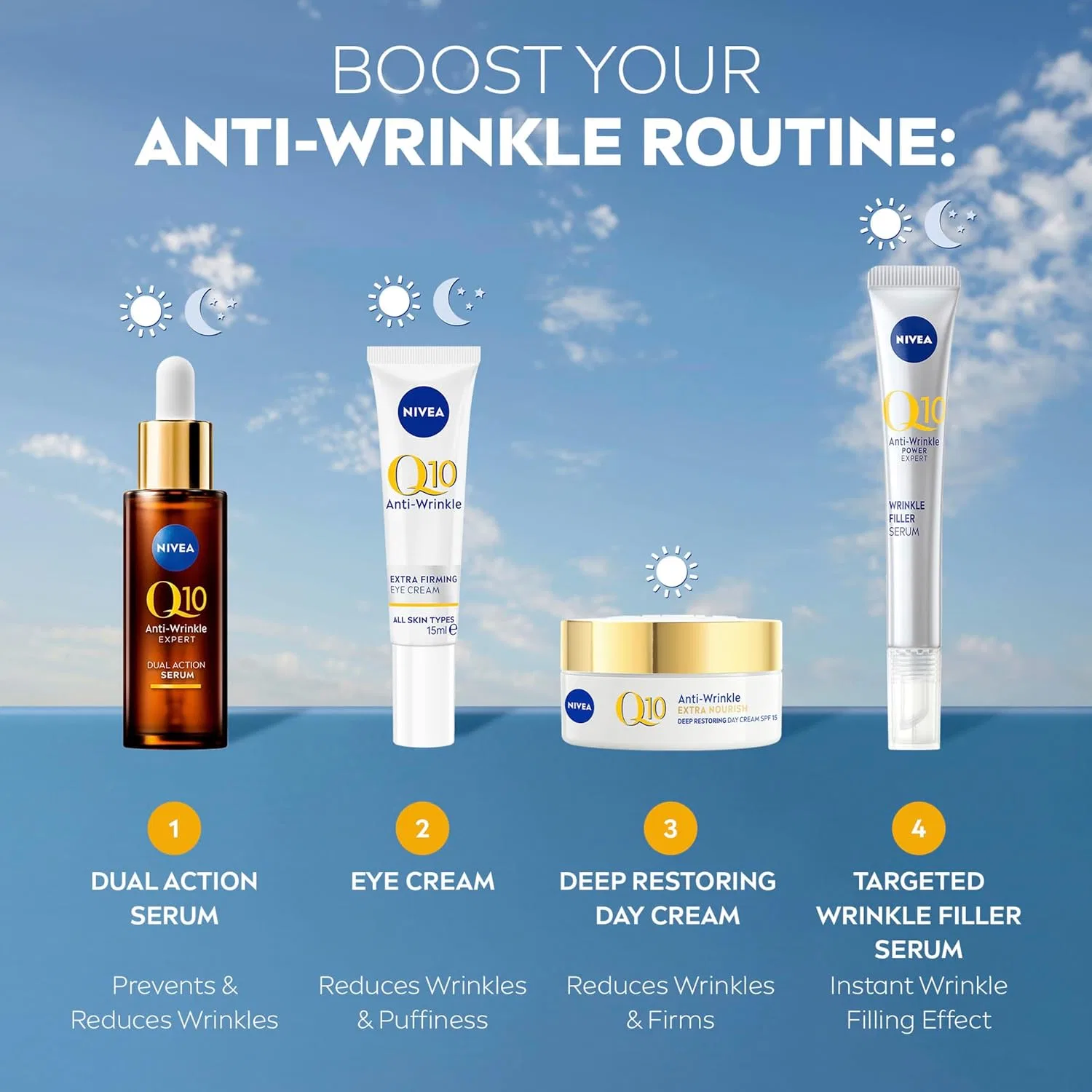 Крем для лица SPF NIVEA Дневной против морщин «Q10 Anti-Wrinkle + Extra Nourishing Day Cream » от — фото 3