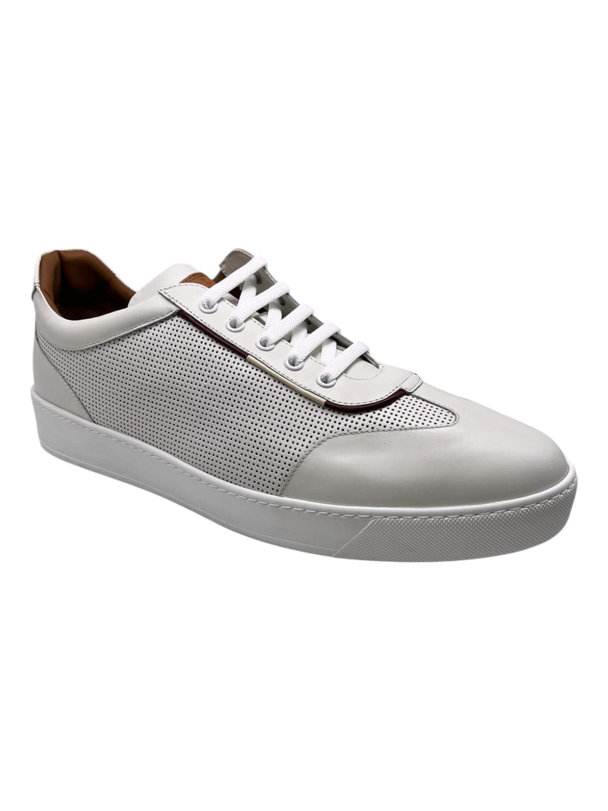 

Bally Baxley 6233852 Мужские белые перфорированные кроссовки из телячьей кожи