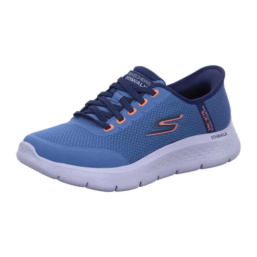 Кроссовки шнурованные, Skechers, синий