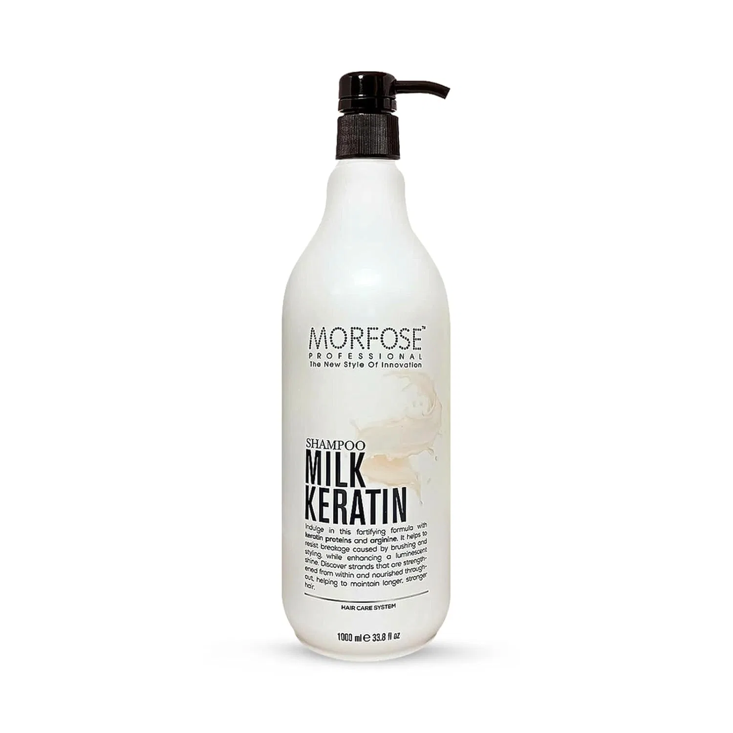 Шампунь Morfose Milk Keratin 1000 мл для сухих и поврежденных волос Morfose