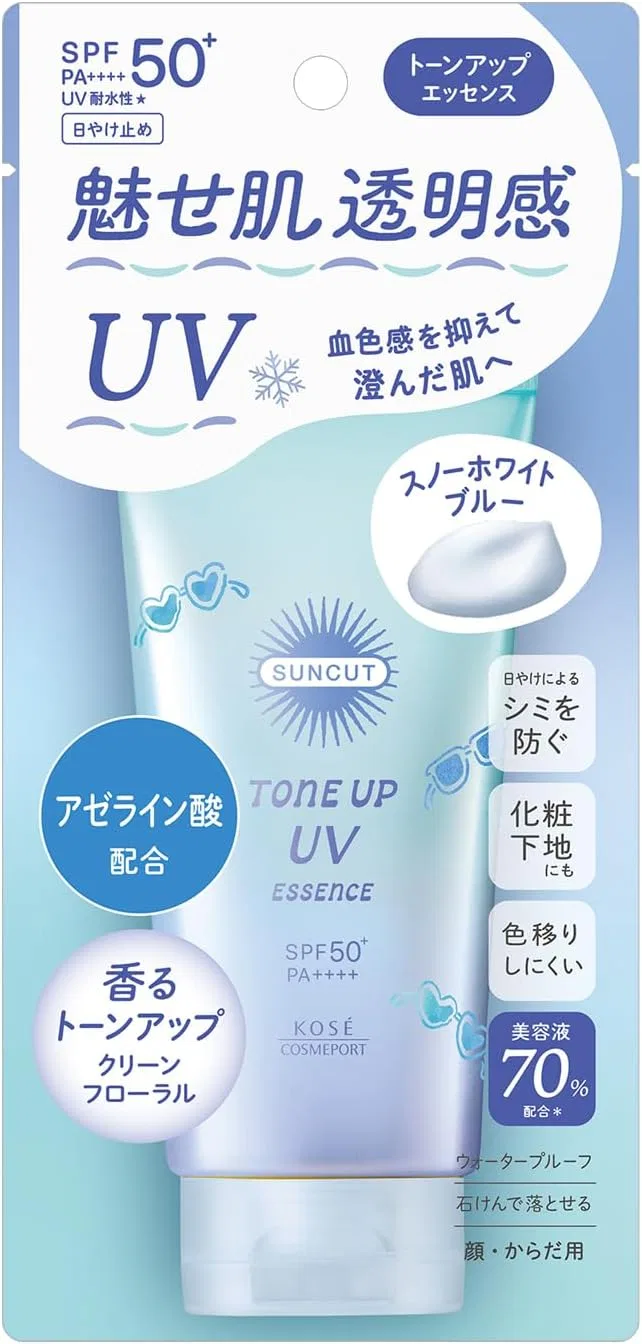 Солнцезащитный тонирующий сыворотка-флюид Suncut Snow White Blue 80 г SPF 50+ PA++++