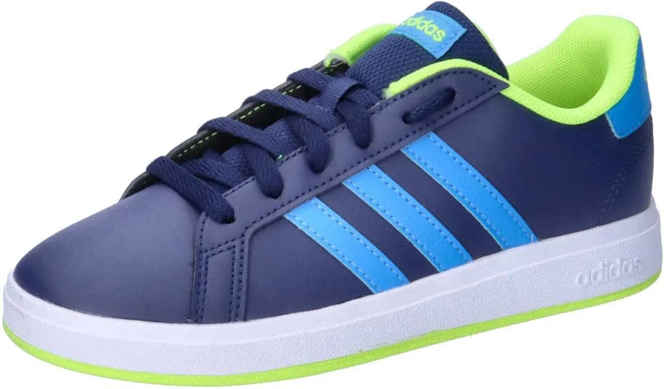 Теннисные кроссовки унисекс Kinder Grand Court Lifestyle на шнуровке, теннисные кроссовки adidas, темно-синий